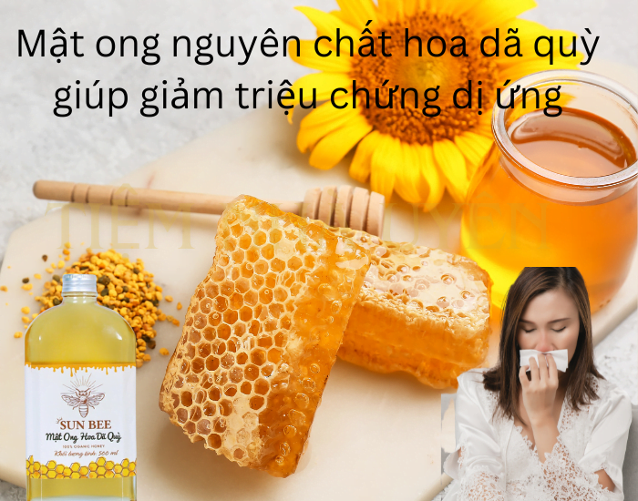 Mật ong nguyên chất hoa dã quỳ giúp giảm triệu chứng dị ứng